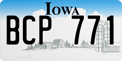 IA license plate BCP771