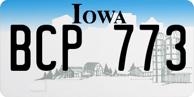 IA license plate BCP773