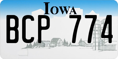 IA license plate BCP774