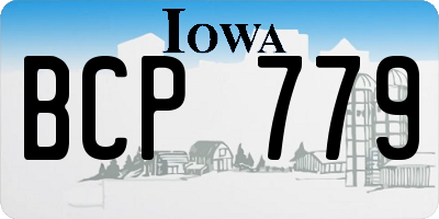 IA license plate BCP779