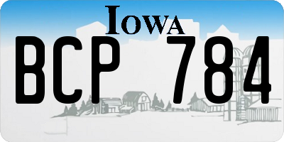 IA license plate BCP784