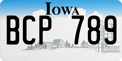 IA license plate BCP789