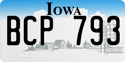 IA license plate BCP793
