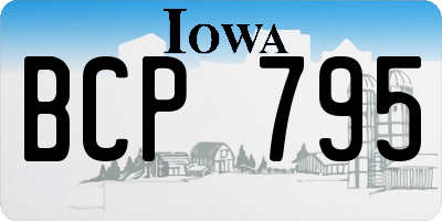IA license plate BCP795