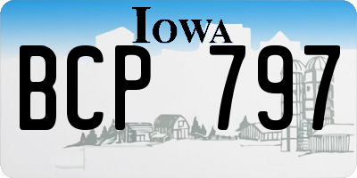 IA license plate BCP797