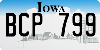 IA license plate BCP799