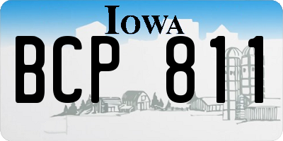 IA license plate BCP811