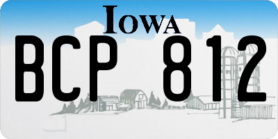 IA license plate BCP812