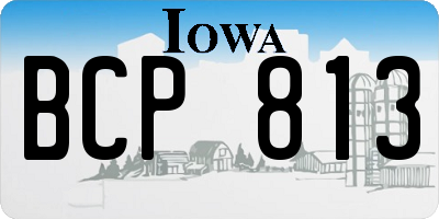 IA license plate BCP813