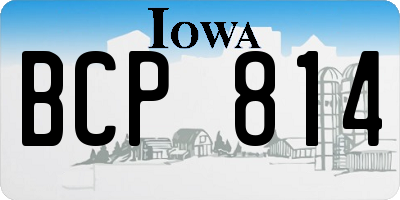 IA license plate BCP814