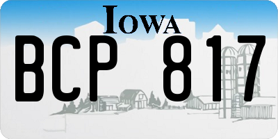 IA license plate BCP817