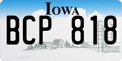 IA license plate BCP818