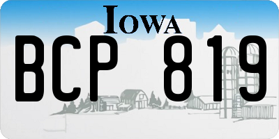IA license plate BCP819