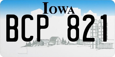 IA license plate BCP821