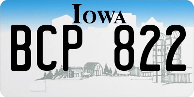IA license plate BCP822