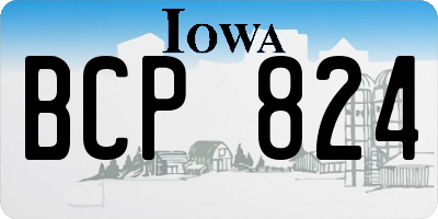 IA license plate BCP824