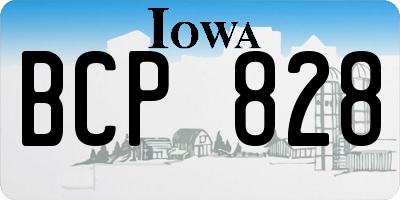 IA license plate BCP828