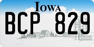 IA license plate BCP829