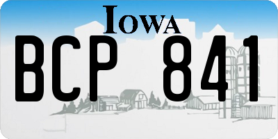 IA license plate BCP841