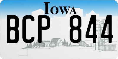 IA license plate BCP844