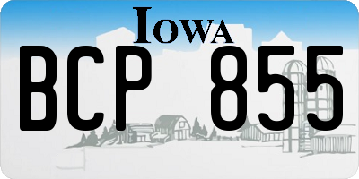 IA license plate BCP855