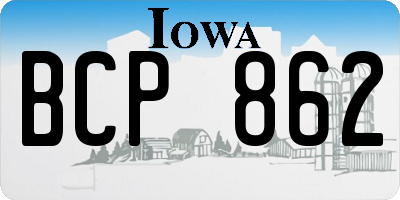 IA license plate BCP862