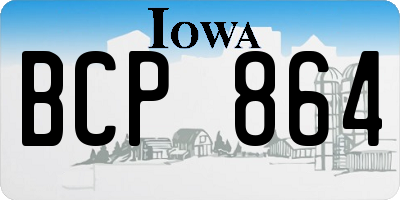 IA license plate BCP864