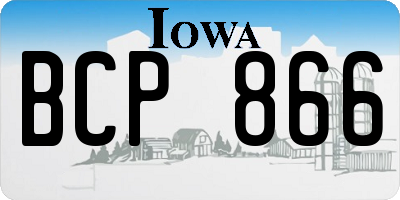 IA license plate BCP866