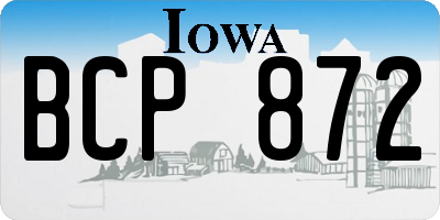 IA license plate BCP872