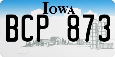 IA license plate BCP873