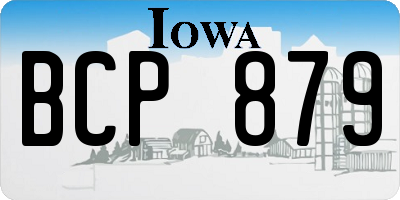 IA license plate BCP879
