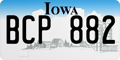 IA license plate BCP882