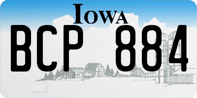 IA license plate BCP884