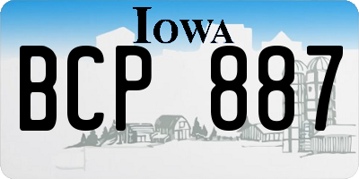 IA license plate BCP887