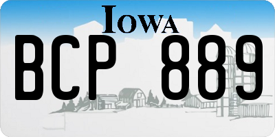 IA license plate BCP889