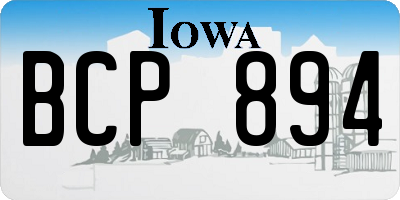 IA license plate BCP894