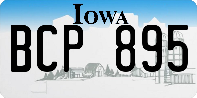 IA license plate BCP895