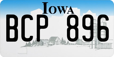 IA license plate BCP896