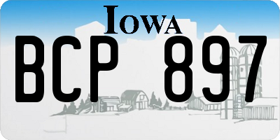 IA license plate BCP897