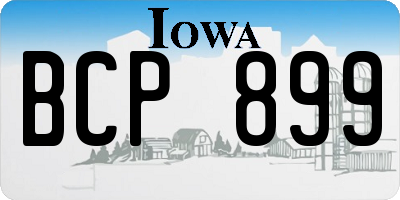 IA license plate BCP899