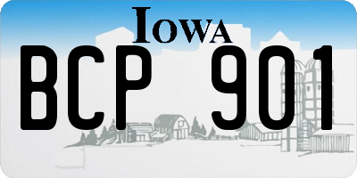 IA license plate BCP901
