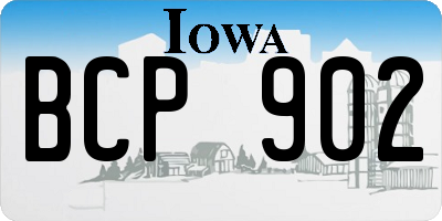 IA license plate BCP902