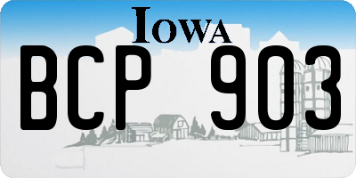 IA license plate BCP903
