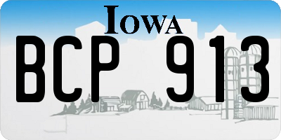 IA license plate BCP913