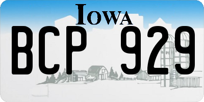 IA license plate BCP929