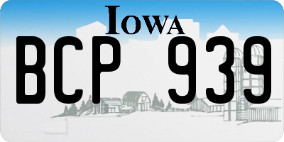 IA license plate BCP939