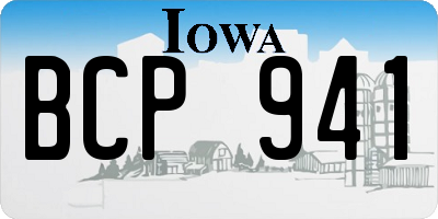 IA license plate BCP941