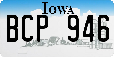 IA license plate BCP946