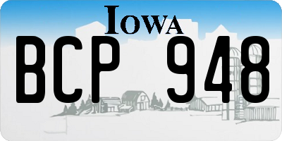 IA license plate BCP948
