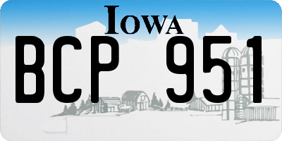IA license plate BCP951